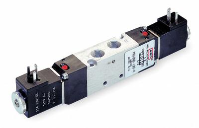 ARO Solenoid Air Control Valve: Sierra, Four-Way / Two-Position, 24V DC - ARO Sierra Series Solenoid-Operated Inline Air Control Valves