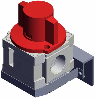 SMC Pressure Relief Valve: 1 in NPT, 1 in NPT Outlet Size, 125 psi Max Op Pressure - SMC Compressed Air Line Pressure-Relief Lockout Valves for FRLs