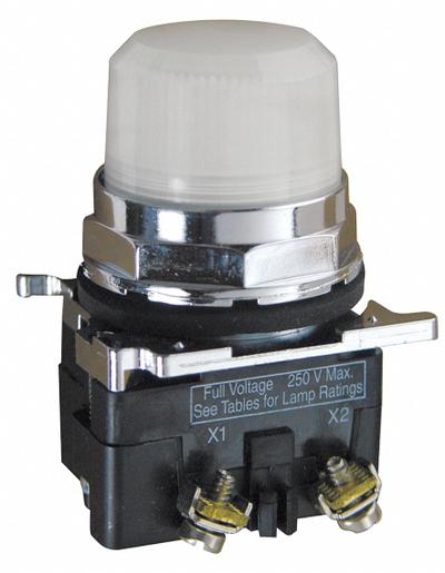EATON Pilot Light: 30 mm Panel Mounting Size, White, LED - LED Pilot-Lights