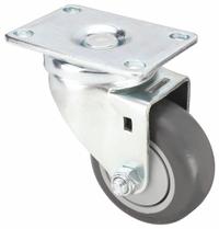 APPROVED VENDOR Plate Caster: Swivel, No Brake, Rubber, 3 in Wheel Dia., 1 1/4 in Wheel Wd, Swivel (MPN 2G053). Key specifications — Brand: APPROVED VENDOR; Wheel/Tread Color: Gray; Roll Up: Swivel.