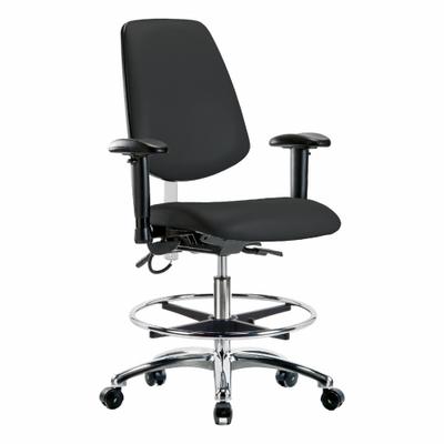 APPROVED VENDOR Task Chair: Vinyl, Arms Included, Ht Range 21 1/2 in to 29 in, 18 1/2 in Seat Wd - Vinyl ESD Chairs