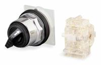 SCHNEIDER ELECTRIC Selector Switch: 30 mm Panel Mounting Size, 2 Positions, Short Lever, 1NO/1NC (MPN 9001KS11B 9001KA1). Key specifications — AC Contact Rating: 10 A @ 600 V; Action: Maintained/Maintained; Cam: C; DC Contact Rating: 0.55 A @ 125 V; Hazardous Location Specification: Not Rated; Operator Head Material: Metal; Operator Head Type: Short-Handled Knob; Operator Illumination: Non-Illuminated.