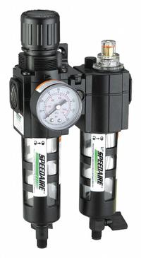SPEEDAIRE Filter/Regulator/Lubricator: 3/8 in NPT, 51 cfm, 150 psi Max Op Pressure, 40 micron (MPN 7D685). Key specifications — attr109524: SPEEDAIRE.