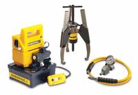 ENERPAC Hydraulic Puller Set: 14 ton Capacity with Attachments, 14 ton Cylinder Nominal Capacity (MPN GPS14EB). Key specifications — attr98874: ENERPAC; attr96739: Gauge Adaptor Assembly; attr1177737: Electric Pump.