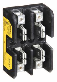 BUSSMANN Fuse Block: Open Block Design, 2 Pole, 300 V AC, Box Lug, Non-Indicating (MPN T30100-2CR). Key specifications — Brand: BUSSMANN.
