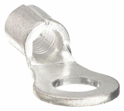 PANDUIT Ring Terminal: Bare, 1/4 in Stud Size, 8 AWG to 8 AWG Wire Sizes - Non-Insulated Ring Terminals