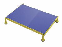 TRI-ARC Adjustable Height Work Platform: 8 in Platform Ht - Max, 24 in Platform Wd, Steel, Adj Ht (MPN MCOS36245). Key specifications — Brand: TRI-ARC; Color: Yellow; Tread Type: Antifatigue Mat.