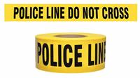 APPROVED VENDOR Barricade Tape: 1,000 ft Lg, 3 in Wd, Police Line Do Not Cross Legend, Polyethylene (MPN B3103Y12). Key specifications — Tape Message: Police Line Do Not Cross; Message Color: Black; Brand: APPROVED VENDOR.