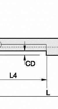WIDIA Boring Bar: Boring, TiN, 2.23mm Center to Cutting Tip, Right Hand, 0.18mm Radius (MPN BP187600R)