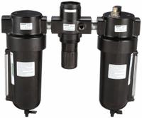 SPEEDAIRE Filter/Regulator/Lubricator: 3/4 in NPT, 160 cfm, 250 psi Max Op Pressure, 5 micron (MPN 4ZL99). Key specifications — attr109588: Heavy Duty; attr109524: SPEEDAIRE.