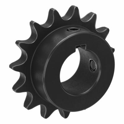 TSUBAKI Single Strand Sprocket: 40, For 1/2 in Chain Pitch, 1 in Bore Dia, 15 Teeth - Size 40 Fixed-Bore Roller Chain Sprockets