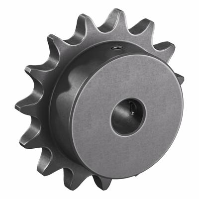 TSUBAKI Single Strand Sprocket: 40, For 1/2 in Chain Pitch, 1/2 in Bore Dia, 15 Teeth - Size 40 Fixed-Bore Roller Chain Sprockets
