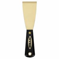HYDE Putty Knife: Bld. Mat. Brass, Hdl. Mat. Nylon, Stiff, Straight Bld. Shape, 7 3/4 in Overall Lg (MPN 02320). Key specifications — attr1004902: HYDE; attr1012057: Full; attr1014703: Plastic; attr1017570: Standard End; attr1029655: Straight; attr1034073: Straight.