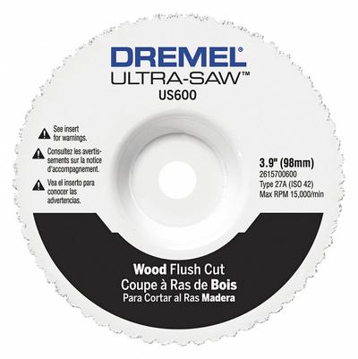 DREMEL Cutting Wheel: 4 in Wheel Dia, 0.03 in Wheel Thick, Carbide, Std Screw - Cutting Wheels for Rotary Tools