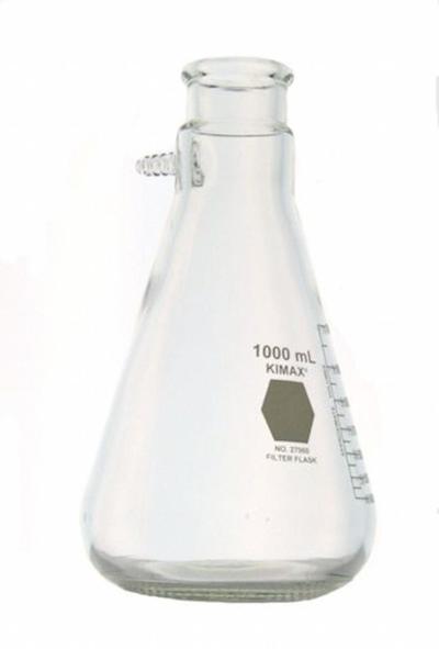 KIMBLE Filtering Flask: 50 mL, Colorless, Conical, A - Glass Filtering Flasks