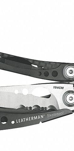 LEATHERMAN Multi-Tool: Multi-Tool Plier, 7 Tools, 7 Functions, 4 in Closed Lg, 7 3/4 in Open Lg (MPN 830850). Key specifications — attr15951: LEATHERMAN; attr15966: Phillips #1 and #2; attr10311: Skeletool CX; attr10312: Black; attr15963: Aluminum; attr15971: Multi-Tool Plier; attr15972: Regular Plier; attr15977: Fold-Out.