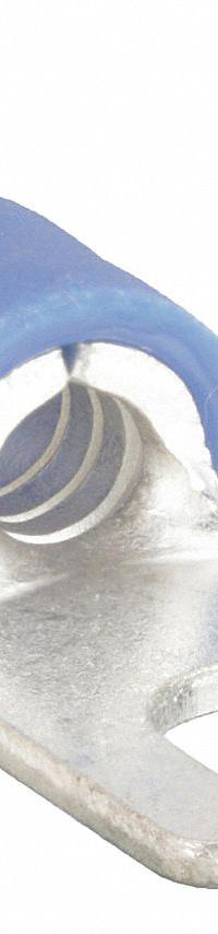 GRAINGER Fork Terminals: Blue, Vinyl, #8 Stud Size, 16 AWG – 14 AWG Wire Range, Std Fork, 600 V (MPN 5WHF6). Key specifications — Barrel Style: Funnel Entry; Manufacturer Part Number: 5WHF6; Brand: GRAINGER.