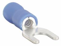 GRAINGER Fork Terminals: Blue, Vinyl, #8 Stud Size, 16 AWG – 14 AWG Wire Range, Std Fork, 600 V (MPN 5WHF6). Key specifications — Barrel Style: Funnel Entry; Manufacturer Part Number: 5WHF6; Brand: GRAINGER.