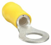 GRAINGER Ring Terminal: Yellow, Vinyl Insulation, 5/16 in Stud Size, 12 AWG to 10 AWG Wire Sizes (MPN 24C962). Key specifications — attr1308027: GRAINGER.