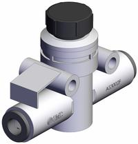 SMC Speed Controller: In-Line Fitting, Knob, 3/8 in Valve Body Size, 6 mm Push to Connect Tube, 6 mm (MPN AS3002F-06A). Key specifications — attr947203: Brass/PBT; attr947205: SMC.