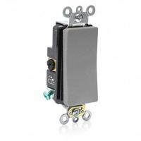 LEVITON Wall Switch: Rocker Switch, 3-Way, Maintained, Gray, 120/277V AC, 20 A (MPN A5623-2GY). Key specifications — Illuminated: No; Voltage Rating: 120/277V AC.