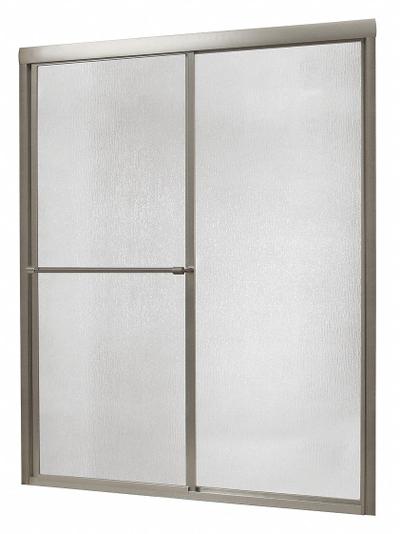 FOREMOST Shower Door: 44 in Min. Door Wd, 48 in Max. Door Wd, 70 in Overall Ht - Double-Sliding Shower Doors