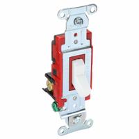 BRYANT Wall Switch: Toggle Switch, 3-Way, Maintained, White, 120/277V AC, 20 A (MPN 4903BW). Key specifications — Illuminated: No; Voltage Rating: 120/277V AC.