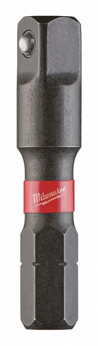 MILWAUKEE Hex Drive Socket Adapter: 1/4 in Input Drive Size, Black Oxide, 1/4 in Output Drive Size (MPN 48-32-5020). Key specifications — attr1204900: Hex; attr1204904: Locking Not Included; attr1204910: MILWAUKEE; attr1204913: Black Oxide.