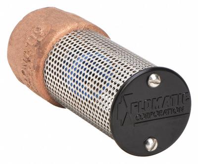 CAMPBELL Spring Foot Valve: Spring, Not Full Flow, Bronze, Inline, 1 in Pipe Size - Foot Valves
