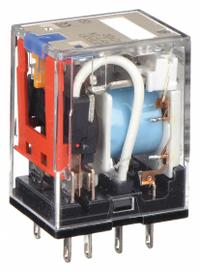 OMRON General Purpose Relay: Socket Mounted, 10 A Current Rating, 12V DC, DPDT, 8 Pins/Terminals (MPN MY2IN-DC12(S)). Key specifications — Brand: OMRON; Base Type: Square; Mounting Style: Plug-In; Pin Shape: Round; Electrical Connection: Plug-In; Manufacturer Part Number: MY2IN-DC12(S); Operating Current: 5 A at 250V AC (Resistive Load); Series: MY Series.