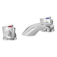 CHICAGO FAUCETS Low Arc Bathroom Faucet: 404, Cast Brass, Polished Chrome Finish, 1 gpm Flow Rate (MPN 404-V950E64ABCP). Key specifications — Includes: Mounting Hardware; Brand: CHICAGO FAUCETS; Series: 404.