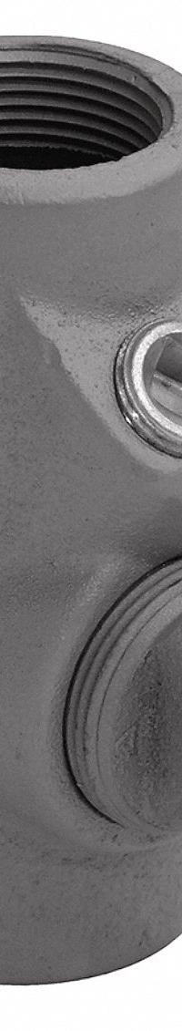 Sealing Fitting - Vertical: Aluminum, 2 1/2 in Trade Size, Female, 8 1/2 in Overall Lg (MPN EYDEF250AL). Key specifications — Brand: APPLETON ELECTRIC; Finish: Powder Coated; Connection Type: Threaded; Thread Gender: Female; Ends - Hazardous Fittings: 2-1/2 in FNPT x 2-1/2 in MNPT; Material: Aluminum; Hazardous Location Rating: Class I, Division 1 and 2, Groups C, D; Thread Type: NPT.