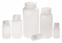 NALGENE Sampling Bottle: HDPE, 60 mL, 2 fl oz, Closure Included, Natural, 28-415, Polypropylene (MPN PLA-03170). Key specifications — Brand: NALGENE; Graduated: No; Body Color: Natural.