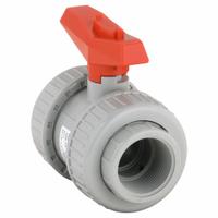 GF PIPING SYSTEMS Manual Two-Way Ball Valve: 1 1/4 in Size, CPVC, Straight, Socket x FNPT, Two-Piece (MPN 163375005). Key specifications — Brand: GF PIPING SYSTEMS; Handle: Lever.