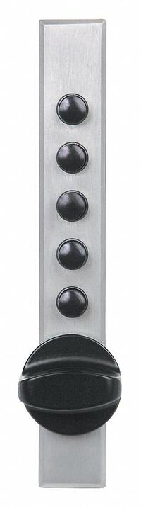 SIMPLEX Cabinet Lock: Satin Chrome, Spring Latch, 5 1/4 in Body Ht, 7/8 in Body Wd, 3/4 in Body Dp (MPN 9662C2226D41). Key specifications — Finish: Satin Chrome; Latch Type: Spring Latch; Brand: SIMPLEX; Manufacturer Part Number: 9662C2226D41.
