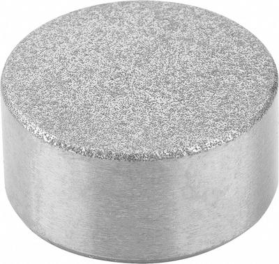 KIPP Rear-Mount Insert w/Diamond Face: 16 mm Dia, M6, 10 mm Ht, Abrasive Grit - Rear-Mount Stainless Steel Inserts with Abrasive Diamond Face