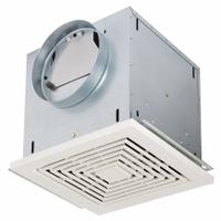 Commercial Fan: 230 cfm Max Airflow, Variable Speeds, 1.3 sones, Low Profile, 120V AC, 115V AC (MPN L200E). Key specifications — Grille Material: Plastic; Number of Speeds: Variable; Nameplate Voltage: 120V AC; Brand: BROAN; Duct Shape: Round; Grille Color: White; Nominal Voltage: 115V AC.