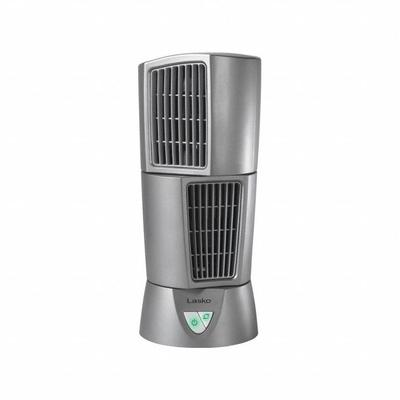 LASKO Cooling Fan: 14 in Ht, 3 Speeds, Oscillating, Gray, Bedroom/Living Room/Office - Oscillating Tower Fans