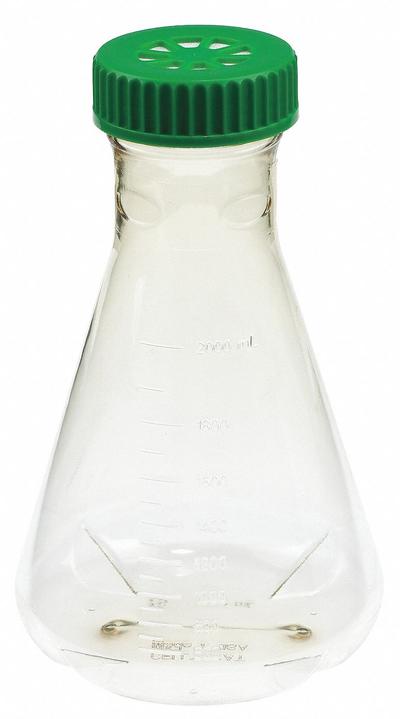 APPROVED VENDOR Erlenmeyer Flask: Erlenmeyer, Polycarbonate, 2.2 L, 74.39 fl oz - Plastic Erlenmeyer Flasks