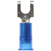 3M Fork Terminals: Blue, Nylon, #10 Stud Size, 16 AWG – 14 AWG Wire Range, Flanged Fork, 600 V (MPN MNG14-10FFBK). Key specifications — Barrel Style: Insulation Grip; Manufacturer Part Number: MNG14-10FFBK; Brand: 3M.