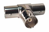 VITEK Coaxial T Connector: Female, Connector, Silver, Crimp-On, RG-59, T-Connector, BNC, 100 PK (MPN VT-BNC-T-3F100). Key specifications — attr930438: Connector; attr930422: VITEK; attr930423: Silver; attr930429: Chrome Plated; attr930430: Female; attr976216: T-Connector.