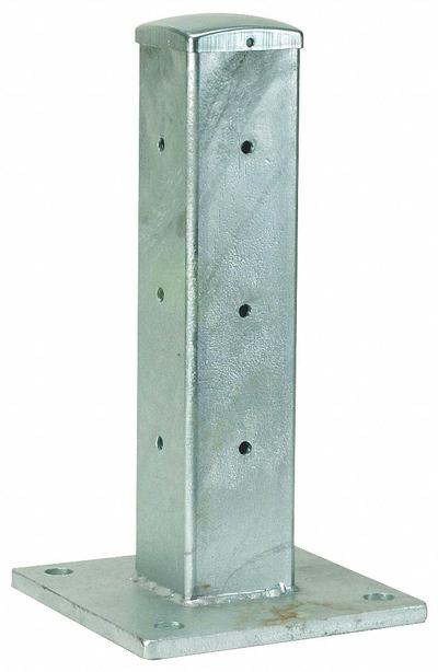 APPROVED VENDOR Corner Post: Corner, 42 5/8 in Overall Ht, Steel, Galvanized - Bolt-On Guardrail Posts