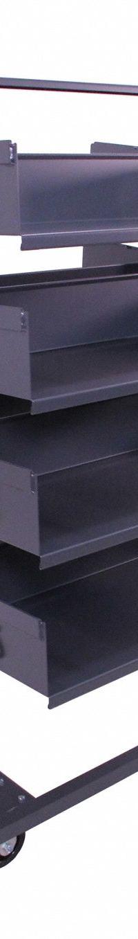 VALLEY CRAFT A-Frame Cart: 2,500 lb, 8 Shelves, Gray, 38 in L x 30 in W x 63 in H, 2 Usable Sides (MPN F89065VCGY). Key specifications — Color: Gray; Includes: (8) Large Trays; Caster/Wheel Configuration: (2) Swivel; Brand: VALLEY CRAFT.