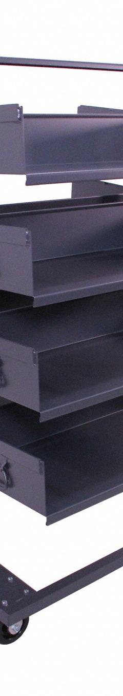 VALLEY CRAFT A-Frame Cart: 2,500 lb, 8 Shelves, Gray, 38 in L x 30 in W x 63 in H, 2 Usable Sides (MPN F89065VCGY). Key specifications — Color: Gray; Includes: (8) Large Trays; Caster/Wheel Configuration: (2) Swivel; Brand: VALLEY CRAFT.