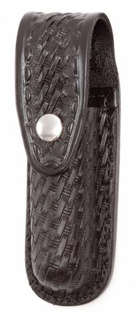 GOULD & GOODRICH, INC. Flashlight Pouch: Black, Leather, Basket Weave, Snap Closure (MPN B672-4W). Key specifications — attr188437: Black; attr188438: Leather; attr188431: Flashlight Pouch.