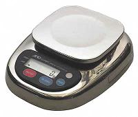 A&D WEIGHING Compact Bench Scale: 6.6 lb Capacity, 1 g Readability, g/lb/lb/oz/oz, 1 g Repeatability (MPN HL-3000WP). Key specifications — Brand: A&D WEIGHING; Display Type: LCD.