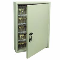 Key Control Cabinet: 120 Key Capacity, Push-Button Combo Lock, Steel, Beige, 19 1/2 in Ht (MPN 1797). Key specifications — Brand: KIDDE; Finish: Enamel; Includes Key Tags: Includes Key Tags; Includes Mounting Hardware: No Mounting Hardware Included; Color: Beige; Mounting Location: Wall; Material: Steel.