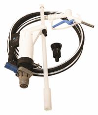LIQUIDYNAMICS INC. Hand Pump: Lever, Pump with Hose, Nozzle & Spout, 10 oz per stroke, Piston, 46 in (MPN 560008V-S3M-330). Key specifications — Brand: LIQUIDYNAMICS INC.; Housing Material: Polypropylene; Maximum Flow Rate: 10 oz per stroke; Suction Tube Material: Polyethylene.