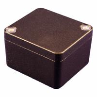 HAMMOND Enclosure: Die-Cast Aluminum, 1 in x 1 in x 1 in, NEMA 1/12/13/4/4X, Solid Cover, Screw On (MPN 1550Z101BK). Key specifications — Brand: HAMMOND; Closure Method: Screws; Enclosure Material: Die-Cast Aluminum; Knockouts: Not Included.