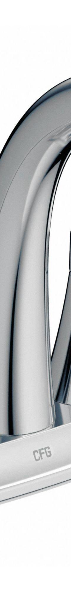 CFG Bathroom Faucet: 58911, Metal, Chrome Finish, 1.2 gpm Flow Rate, Centerset, Arc, Lever, IPS. Key specifications — Includes: Aerator Kit; Brand: CFG; Series: 58911.
